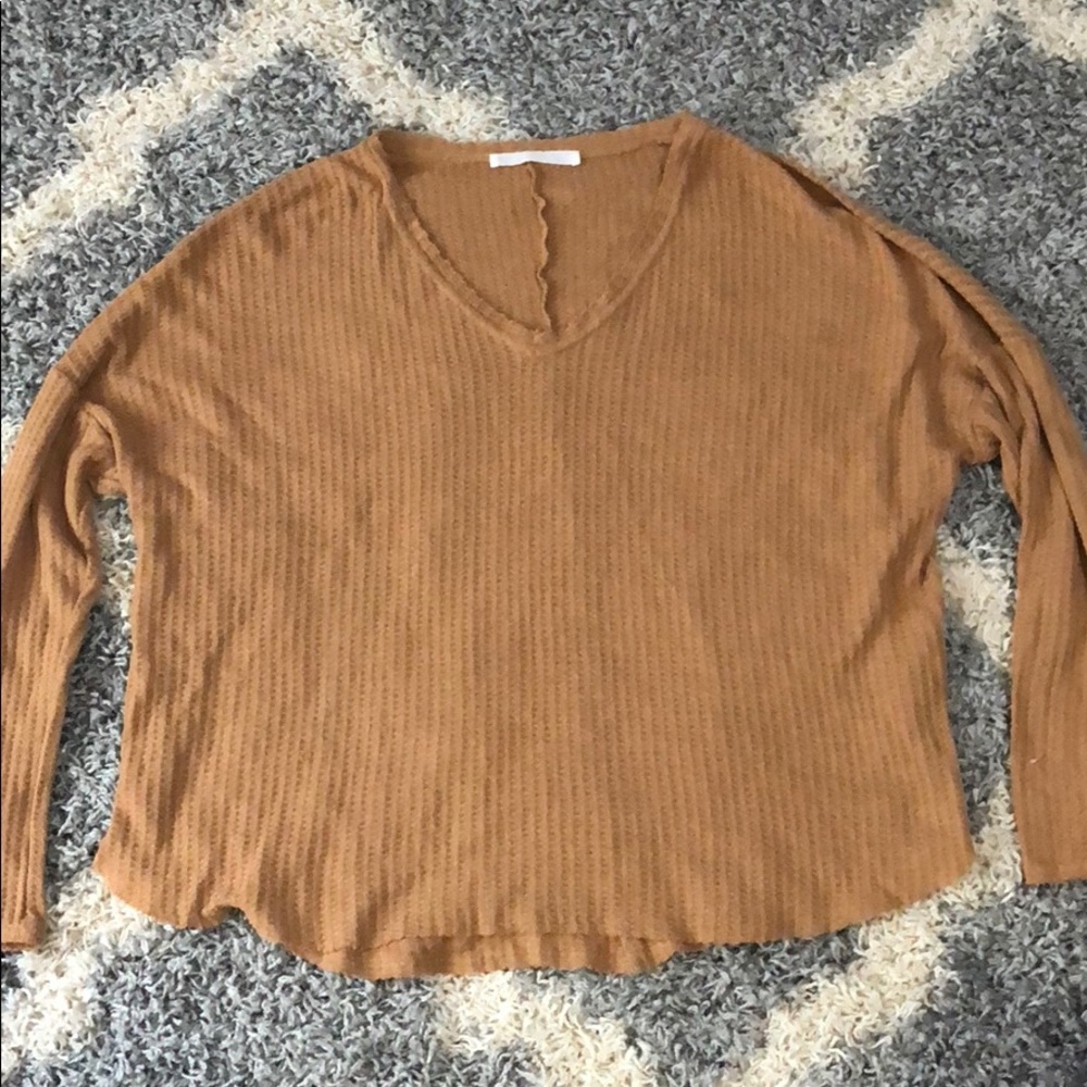 waffle mustard long sleeve - perfect fall fall!